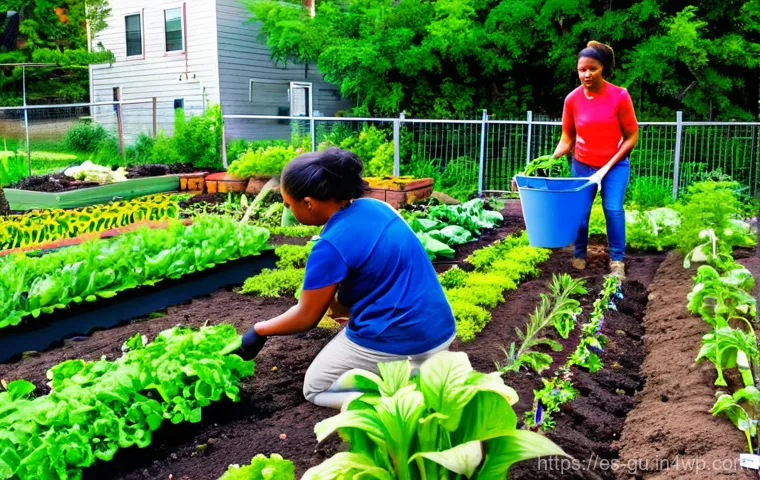 도시 녹지 확장 운동과 국제 협력 - **Vibrant Urban Oasis**
    A bustling, sunlit city square transformed into a lush urban oasis. The ...
