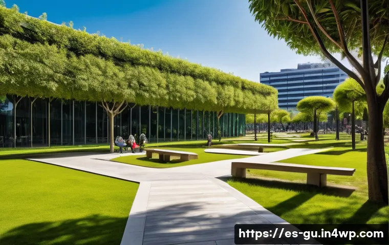도시 녹지 공간의 국제적 사례 연구 - A multifunctional urban park in a vibrant Latin American city, featuring lush green spaces with dive...