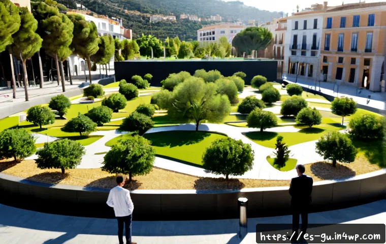 Home 17 도시 녹지 확장을 위한 연구 동향 - Photorealistic urban green expansion research scene in a Spanish city, diverse team of planners and ...